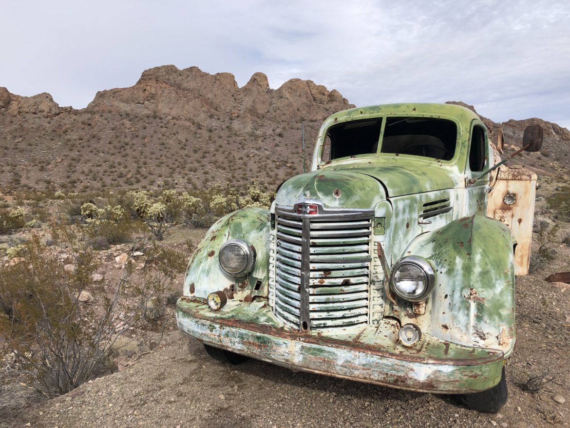 An abandoned truck in Nelson, Nevada