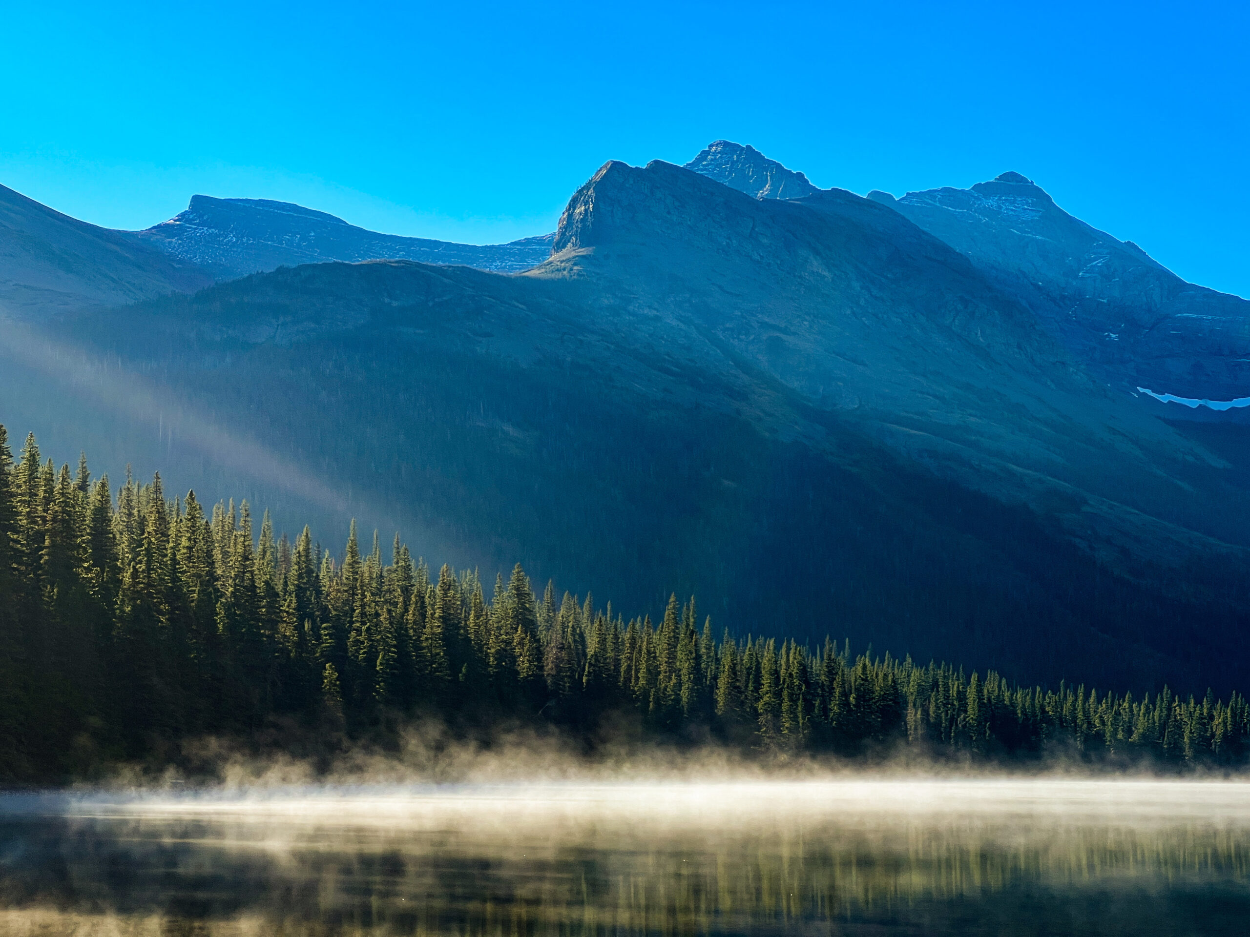 A picture of a lake in Glacier National Park.