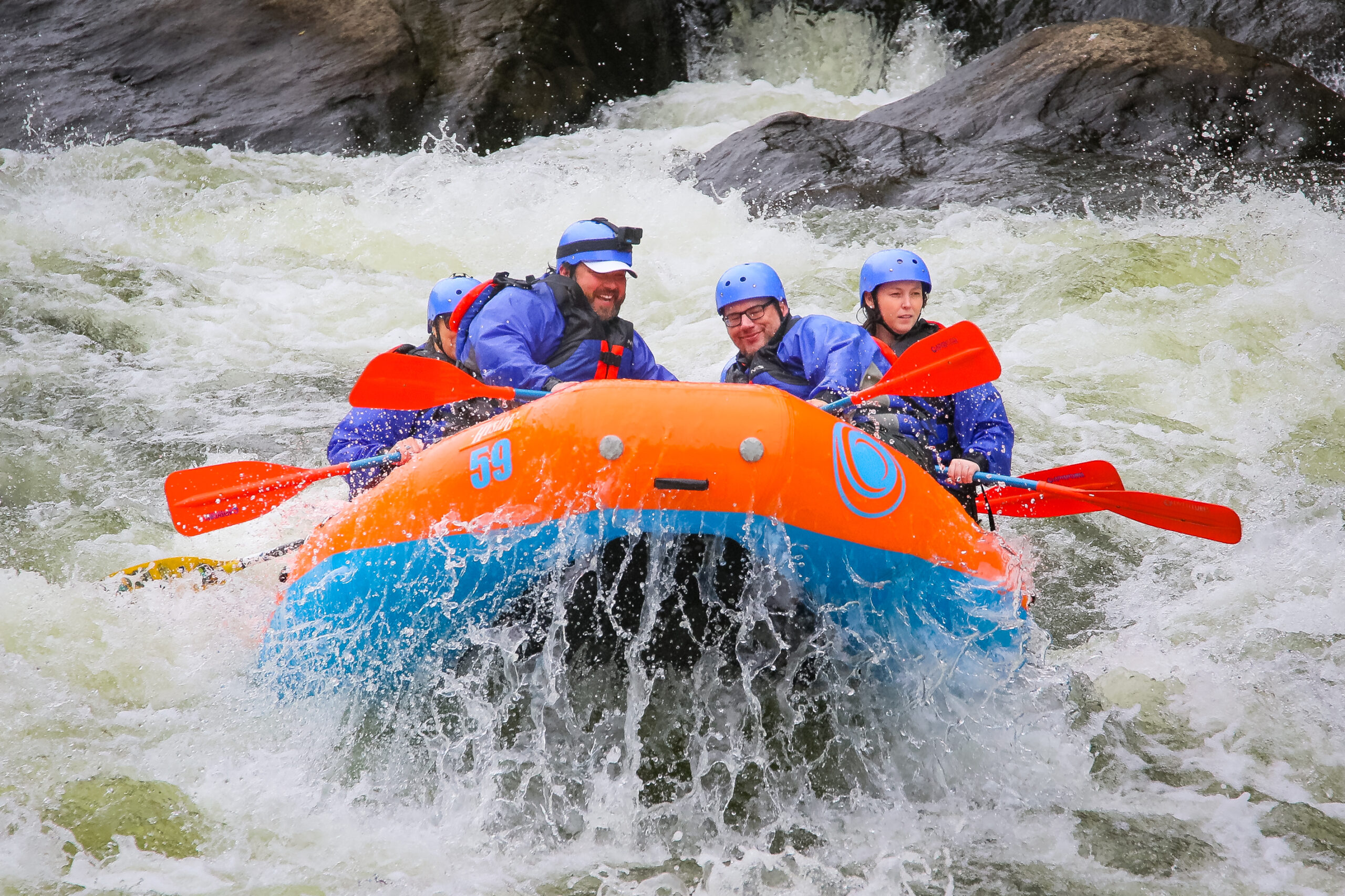 White water rafting on the New River in West Virginia.